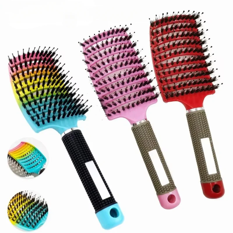 Detangling Hairbrush Scalp Massage Comb Bristle Nylon Women Magic Curly Hair Brush Salon Hairdressing Styling Tools Wholesale 
Detangling Hairbrush Scalp Massage Comb Bristle Nylon Women Magic Curly Hair Brush Salon Hairdressing Styling Tools Wholesale