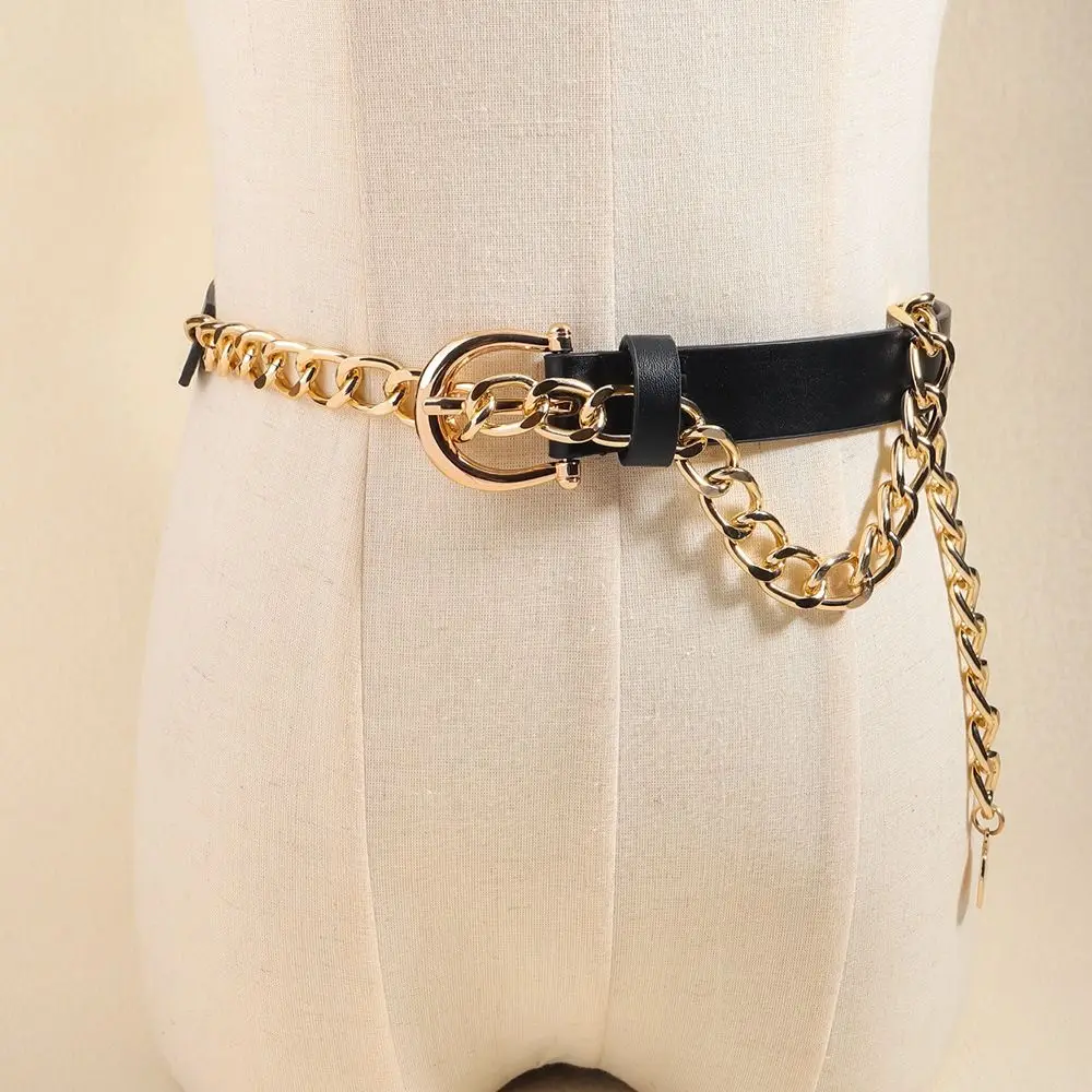Elegant Metal Buckle PU Leather Belt Chain Adjustable Korean Style Thin Waist Belt Slim Side Suit Matching Dress Chain Girls
Elegant Metal Buckle PU Leather Belt Chain Adjustable Korean Style Thin Waist Belt Slim Side Suit Matching Dress Chain Girls