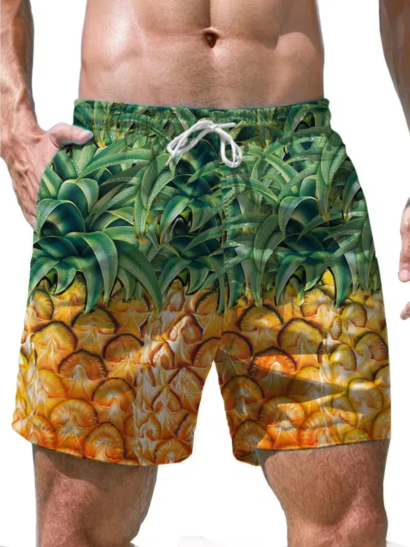 Men's 3D Pineapple Print Beach Shorts Quick Dry Loose Board Shorts Summer Tropical Fruit Graphic Swim Trunks Hawaiian Shorts
Men's 3D Pineapple Print Beach Shorts Quick Dry Loose Board Shorts Summer Tropical Fruit Graphic Swim Trunks Hawaiian Shorts