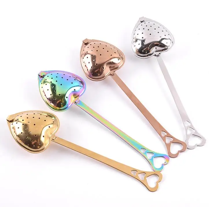 Stainless Strainer Heart Shaped Tea Infusers Teas Tools Teas Filter Reusable Mesh Ball Spoon Steeper Handle Shower Spoons SN4226
Stainless Strainer Heart Shaped Tea Infusers Teas Tools Teas Filter Reusable Mesh Ball Spoon Steeper Handle Shower Spoons SN4226