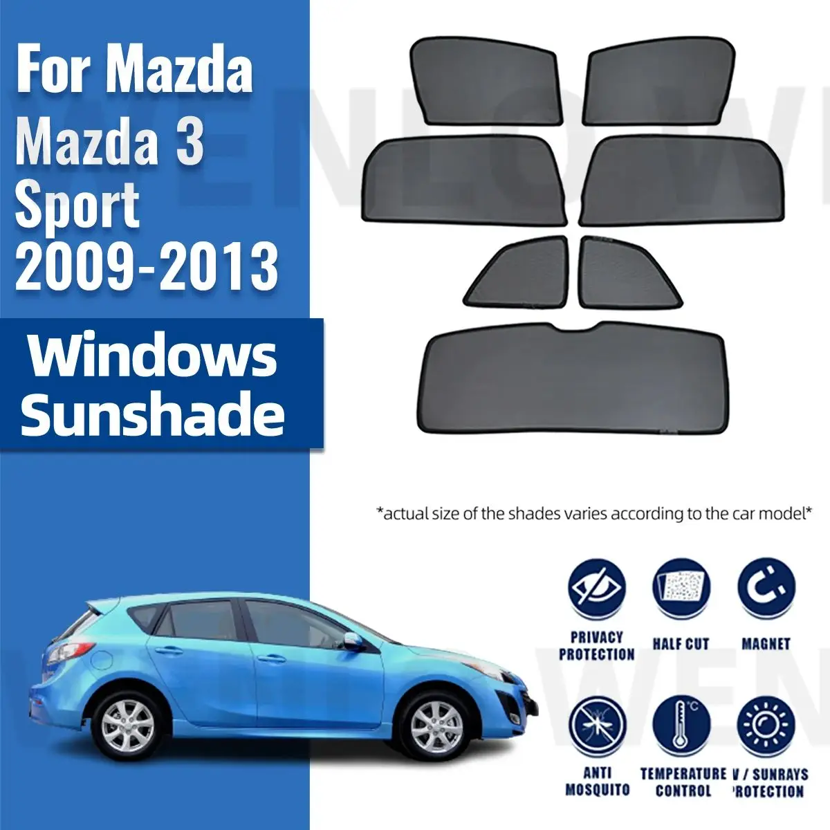 For Mazda 3 Sport 2009 2010 2011 2012 2013 Magnetic Car Sunshade Front Windshield Frame Curtain Rear Side Window Sun Shade Visor
For Mazda 3 Sport 2009 2010 2011 2012 2013 Magnetic Car Sunshade Front Windshield Frame Curtain Rear Side Window Sun Shade Visor