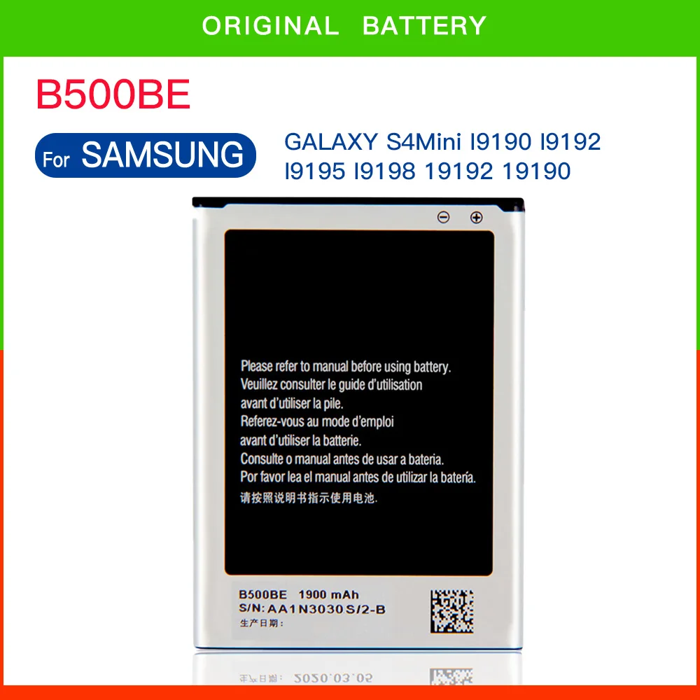 

Replacement Battery B500BE High Quality Battery For Galaxy S4 Mini GT-i9190 i9192 i9198 i9195 In Stock Fast Delivery