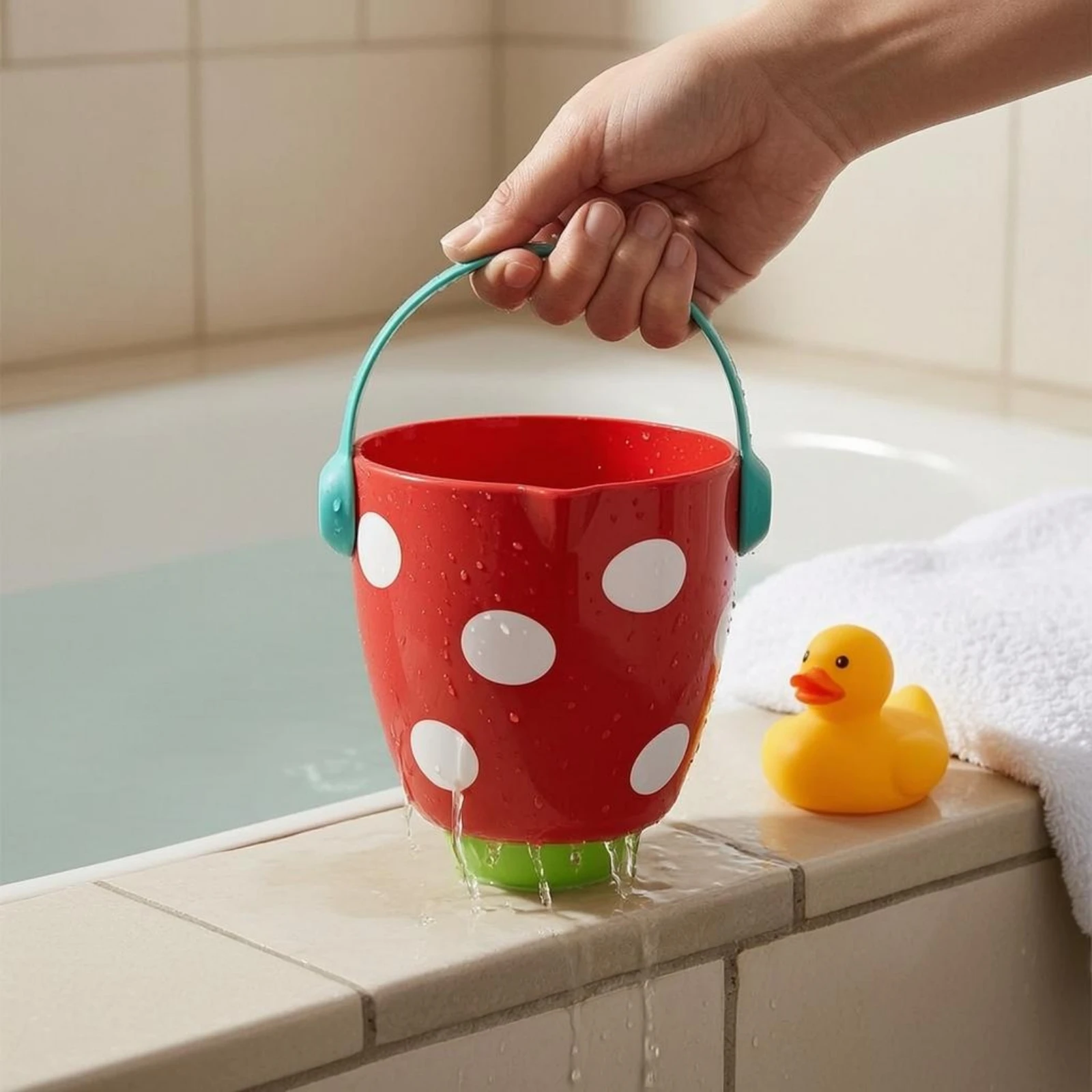Mini Shower Bucket Curved Handle Water Spray Bath Toy Bath Pouring Toy Glossy Playtime Item Plastic for Children, Bathtub
Mini Shower Bucket Curved Handle Water Spray Bath Toy Bath Pouring Toy Glossy Playtime Item Plastic for Children, Bathtub