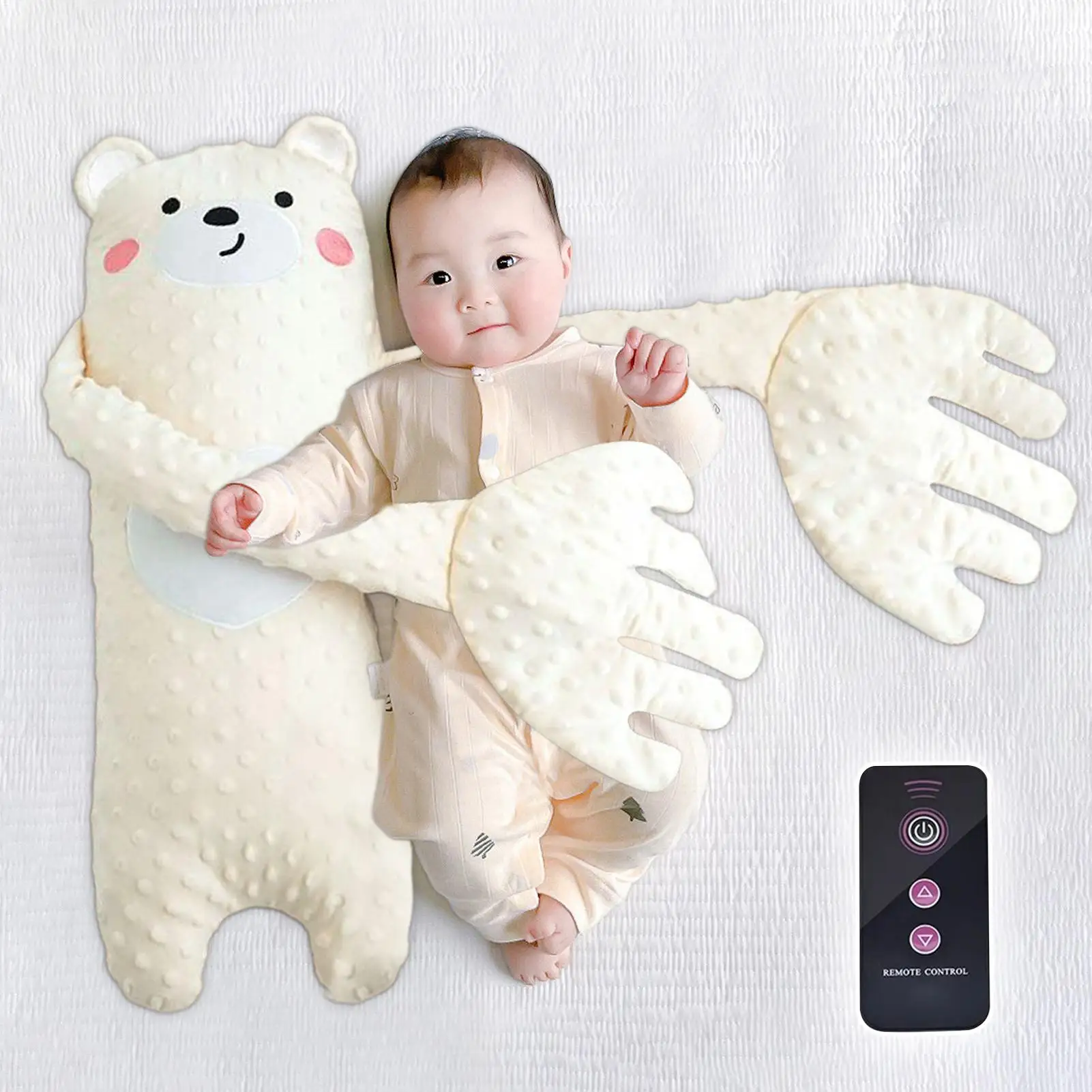 Baby Sleeping Patting Pillow with Soothing Palm Remote Control Electric Baby Hand Pillow Soothing Doll Palm Patting for Toddler
Baby Sleeping Patting Pillow with Soothing Palm Remote Control Electric Baby Hand Pillow Soothing Doll Palm Patting for Toddler