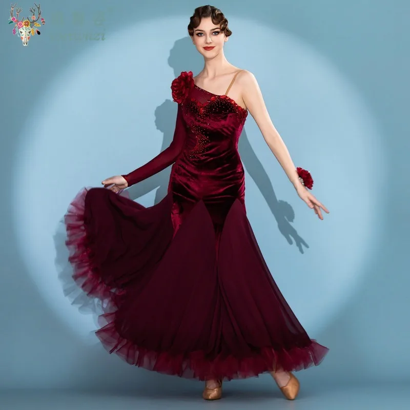 Women Modern Dance Performance Dress Rhinestones National Standard Dance Dress Waltz Tango Ballroom Dance Professional Costume
Women Modern Dance Performance Dress Rhinestones National Standard Dance Dress Waltz Tango Ballroom Dance Professional Costume