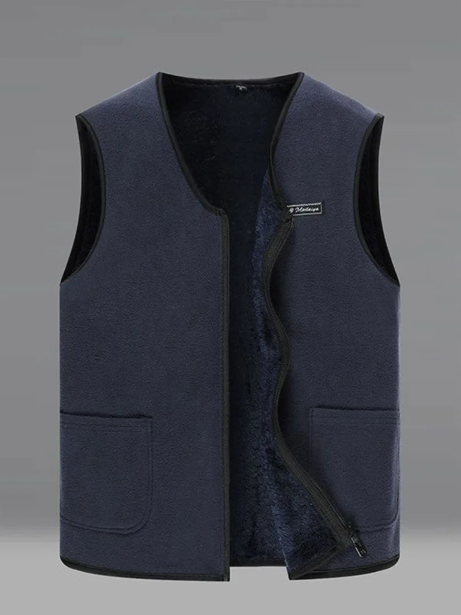 Thiened Fce V-Ne Men's Vest Autumn Winter Warm Outerwear Dad's Sle oulder Pad Jaet Regular Length Base Sle
Thiened Fce V-Ne Men's Vest Autumn Winter Warm Outerwear Dad's Sle oulder Pad Jaet Regular Length Base Sle