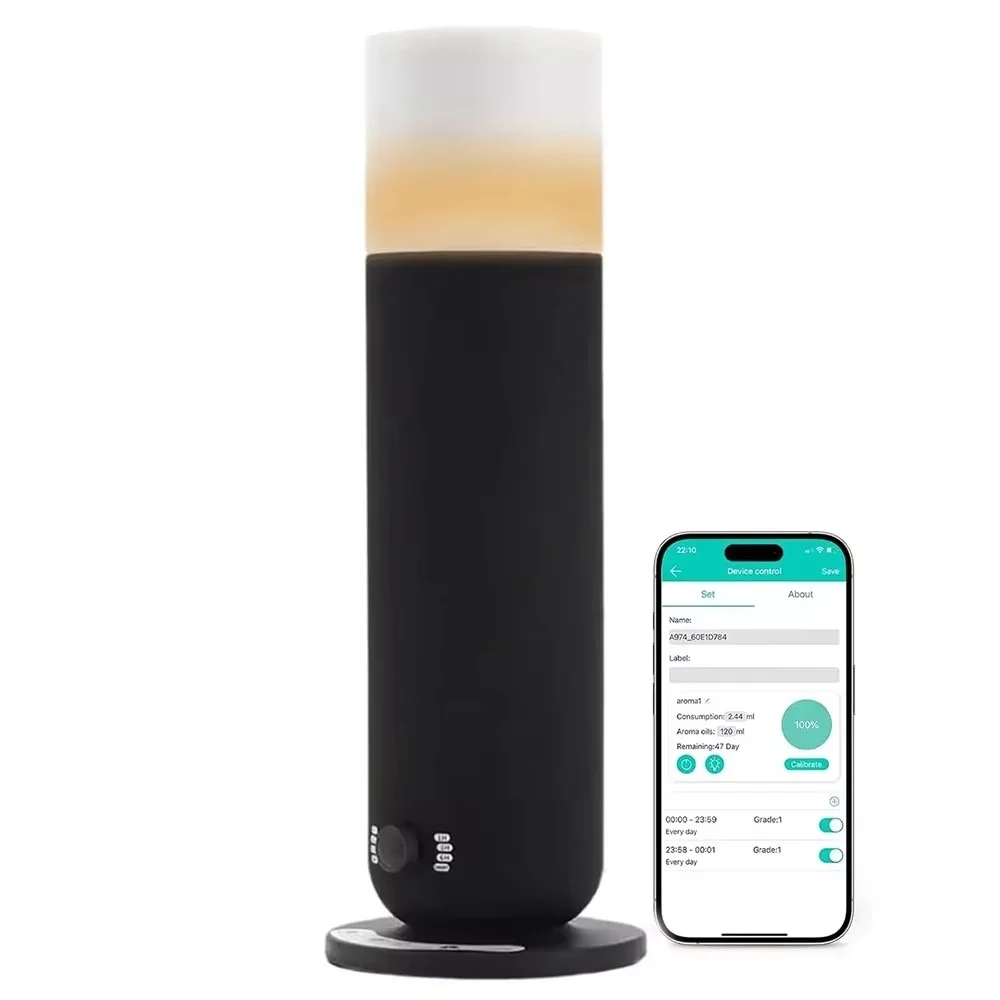 Waterless Tower Scent Diffuser 120ML Bluetooth Essential Oil Diffuser RotateAdjust Timer Aroma Diffuser for Home Room Hotel
Waterless Tower Scent Diffuser 120ML Bluetooth Essential Oil Diffuser RotateAdjust Timer Aroma Diffuser for Home Room Hotel