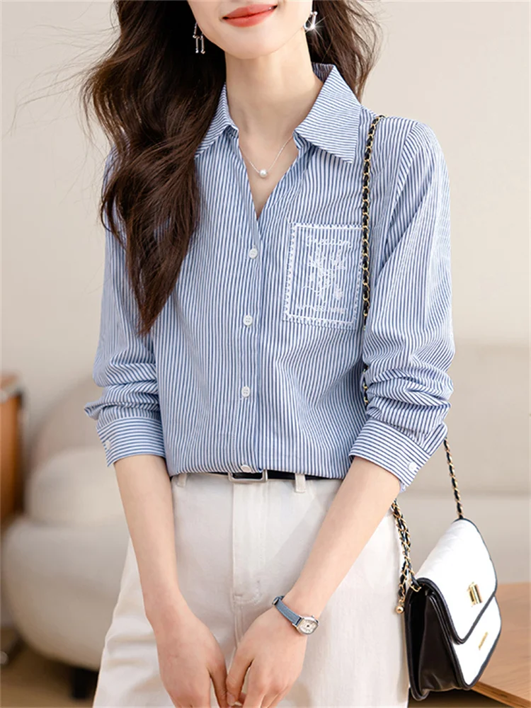 Embroidered Slim Fit Ladies irt Spring 2026 New Sle Faionable Versatile Top Thin Long Sve Elely Designed Blouse
Embroidered Slim Fit Ladies irt Spring 2026 New Sle Faionable Versatile Top Thin Long Sve Elely Designed Blouse