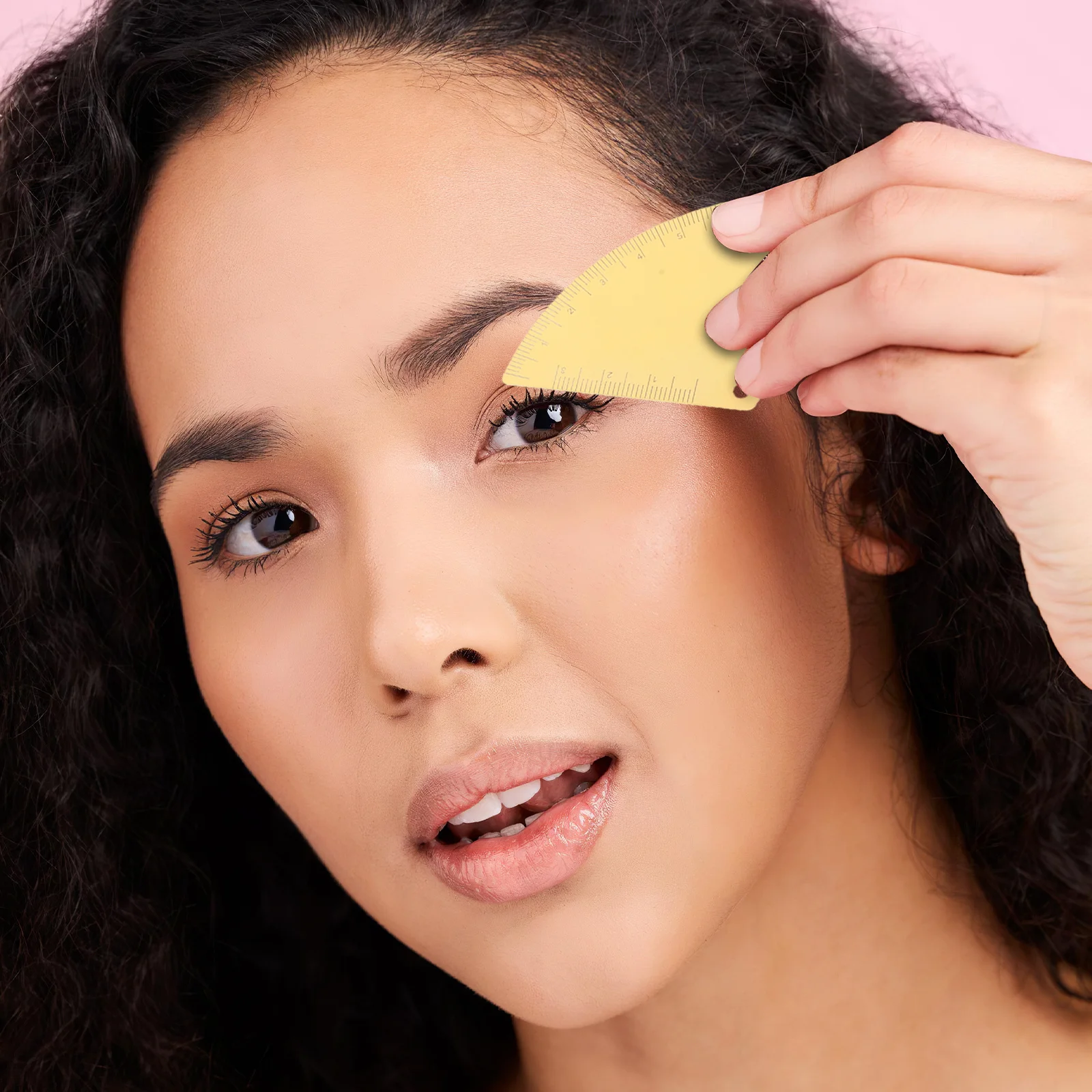 3Pcs Eyebrow Mapping Ruler Tool Precise Measurement Kit Ergonomic Brow Positioning for Symmetrical Natural Shape Portable Makeup