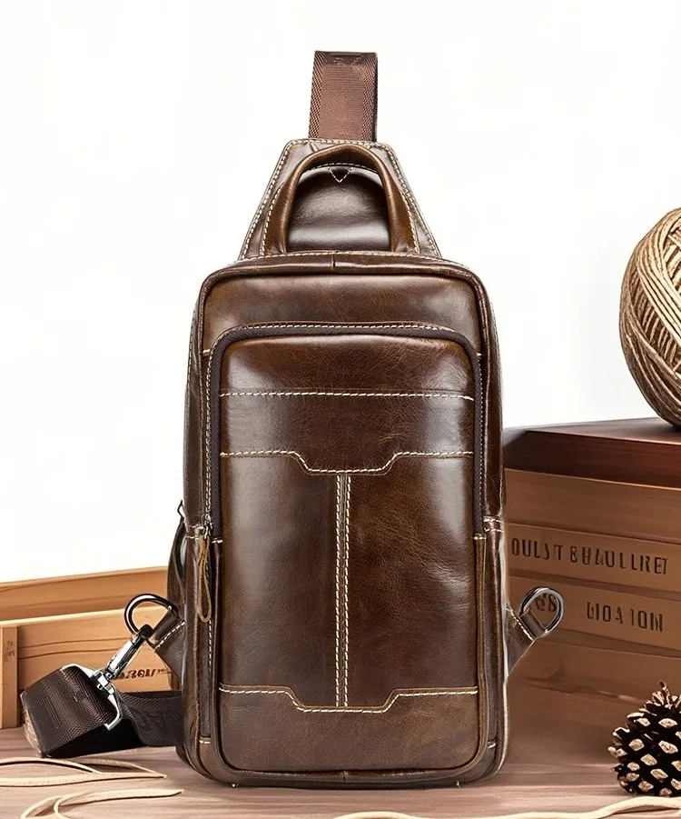 2025 New Cow Leather Chest Pack Man Fashionable Male Cowhide Satchels Small Real Leather Shoulder or Sling Bag
2025 New Cow Leather Chest Pack Man Fashionable Male Cowhide Satchels Small Real Leather Shoulder or Sling Bag