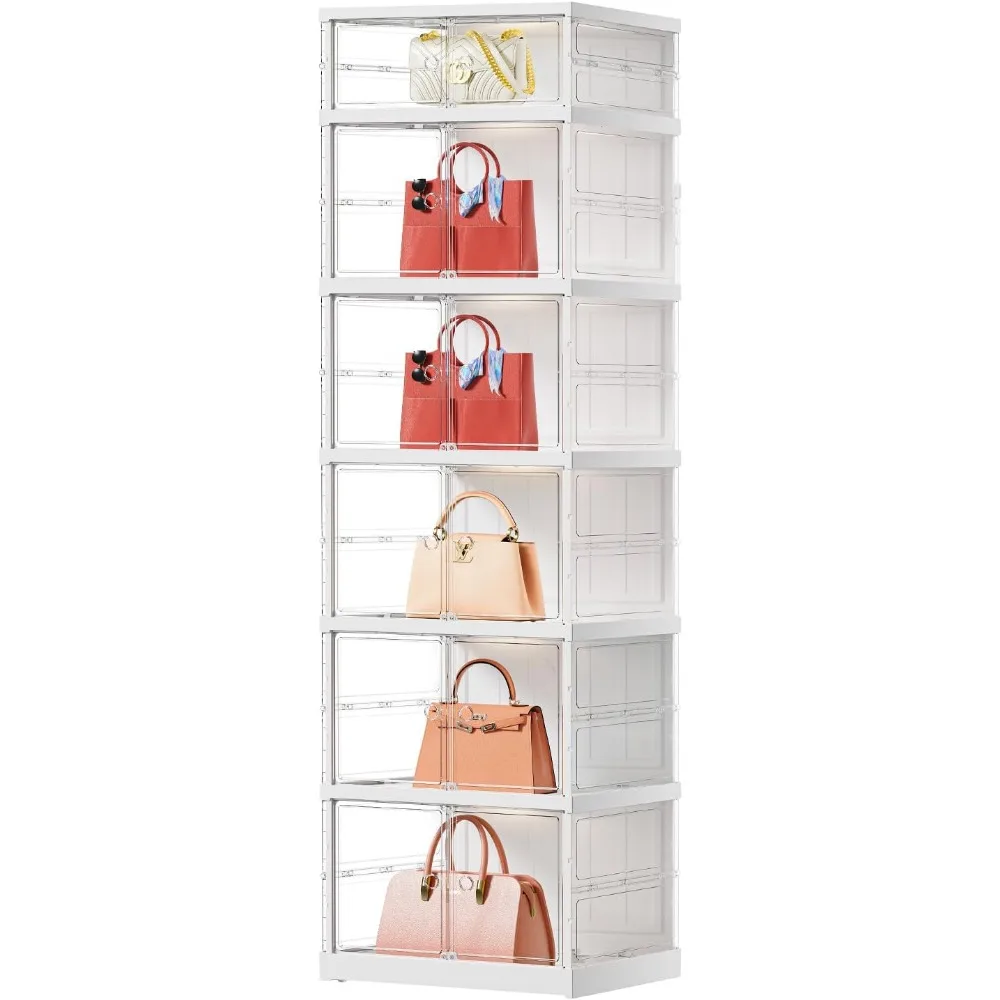 6 Cube Clear Handbag Storage Organizer for Closet,Large Plastic Handbag Display Case With Wheels
6 Cube Clear Handbag Storage Organizer for Closet,Large Plastic Handbag Display Case With Wheels