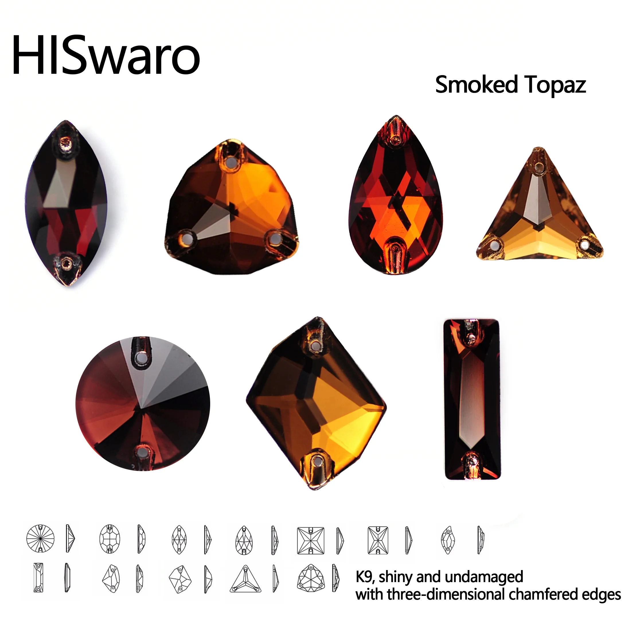 Стразы HISwaro Smoked Topaz 5A из стекла, пришивные, с плоским дном, для рукоделия, одежды, свадебных платьев
Стразы HISwaro Smoked Topaz 5A из стекла, пришивные, с плоским дном, для рукоделия, одежды, свадебных платьев
