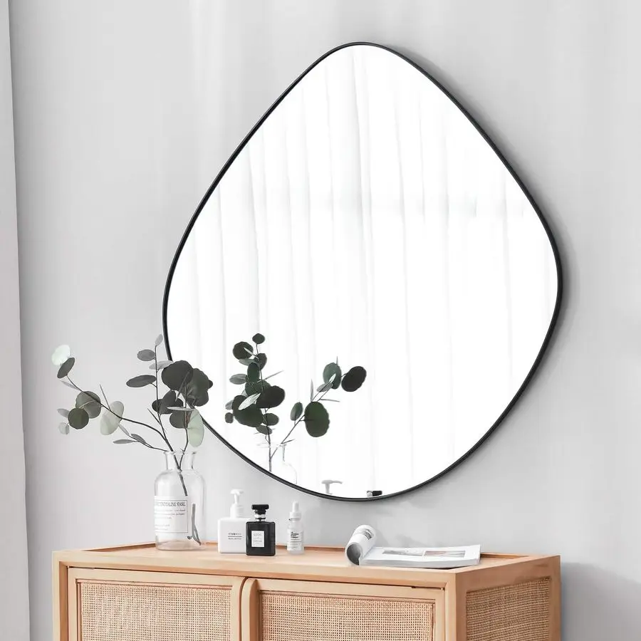 Wall Mirror Matel Matte Black Framed Wall Mirror for Living Room Bedroom Bathroom Entryway Wall Decor 19.8 L x 19.0 W ELE005B
Wall Mirror Matel Matte Black Framed Wall Mirror for Living Room Bedroom Bathroom Entryway Wall Decor 19.8 L x 19.0 W ELE005B