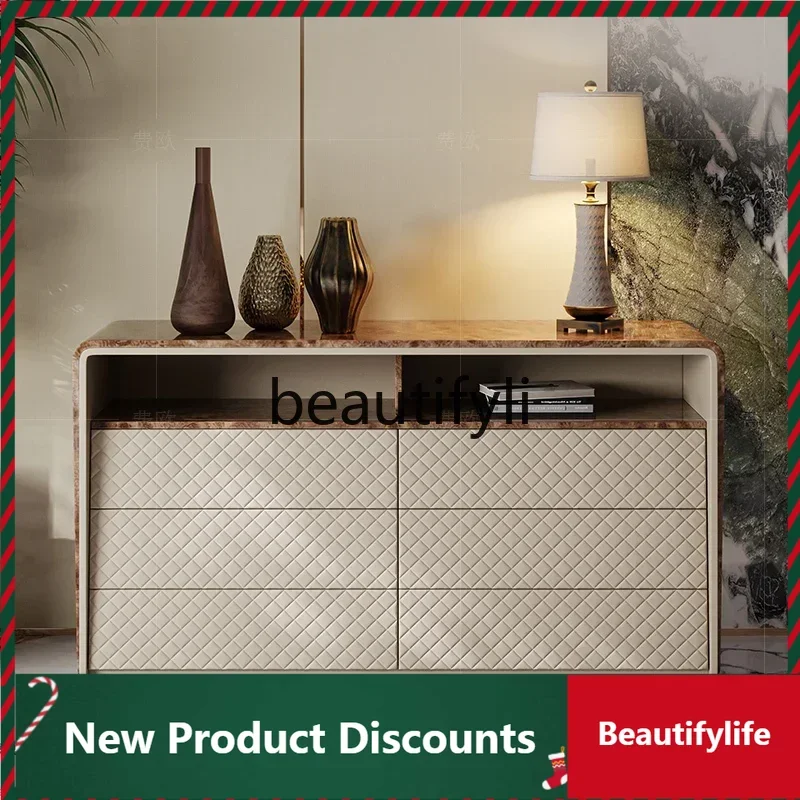 Light luxury dining side cabinet Italian fashion high-end paint storage drawer six chest cabinet D80
Light luxury dining side cabinet Italian fashion high-end paint storage drawer six chest cabinet D80