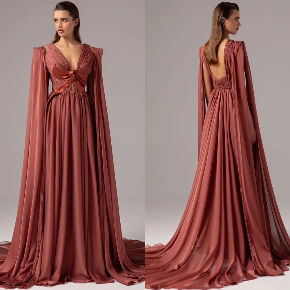 Customized Simple Chiffon Evening Dress Fashion V-Neck Homecoming Dresses Elegant Backless Open Back Special Occasion Gowns
Customized Simple Chiffon Evening Dress Fashion V-Neck Homecoming Dresses Elegant Backless Open Back Special Occasion Gowns