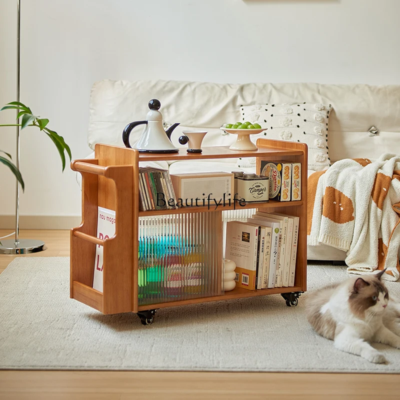 Solid wood edge table movable coffee table Nordic sofa side cabinet household trolley rack
Solid wood edge table movable coffee table Nordic sofa side cabinet household trolley rack