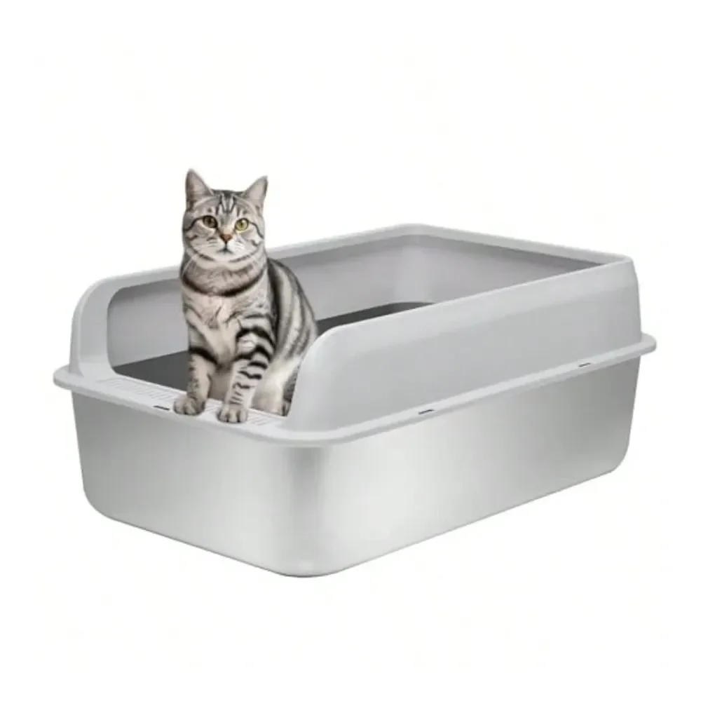 Cat Litter Box Litter Box Cat AccessoriesLarge Stainless Steel Open Cat Litter Box With High Sides Metal Litter Pan For Cat 23.6
Cat Litter Box Litter Box Cat AccessoriesLarge Stainless Steel Open Cat Litter Box With High Sides Metal Litter Pan For Cat 23.6