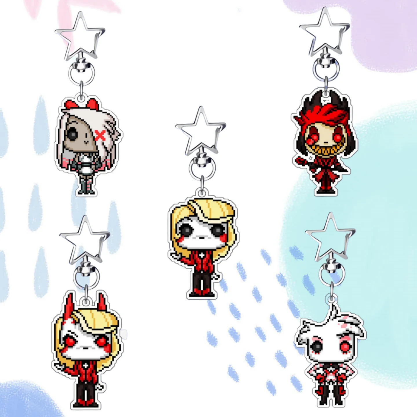 Pixel Art Style Acrylic Keychain for Hazbin Hotel Charlie Morningstar Charlie Morningstar Alastor Anime Collection Peripheral
Pixel Art Style Acrylic Keychain for Hazbin Hotel Charlie Morningstar Charlie Morningstar Alastor Anime Collection Peripheral