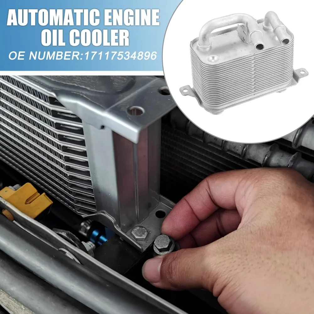 Automatic Engine Oil Cooler No.17117534896 Transmission Heat Exchanger Oil Cooler for BMW E60/E61/E64 17217534896,1721753489602
Automatic Engine Oil Cooler No.17117534896 Transmission Heat Exchanger Oil Cooler for BMW E60/E61/E64 17217534896,1721753489602