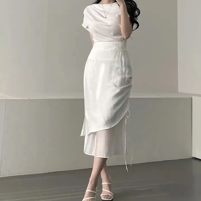 Summer New High Waist Pleated Chiffon Belted Long Skirt Women's Premium Faion Polyester Fiber 00% High Waist Design
Summer New High Waist Pleated Chiffon Belted Long Skirt Women's Premium Faion Polyester Fiber 00% High Waist Design