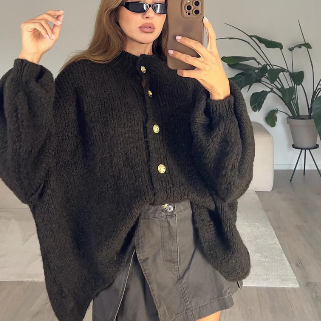 WXOY Women Oversized Knit Cardigan Button Down Long Sleeve Chunky Sweater Cozy Loose Fit Drop Shoulder Casual Fall Winter Top
WXOY Women Oversized Knit Cardigan Button Down Long Sleeve Chunky Sweater Cozy Loose Fit Drop Shoulder Casual Fall Winter Top