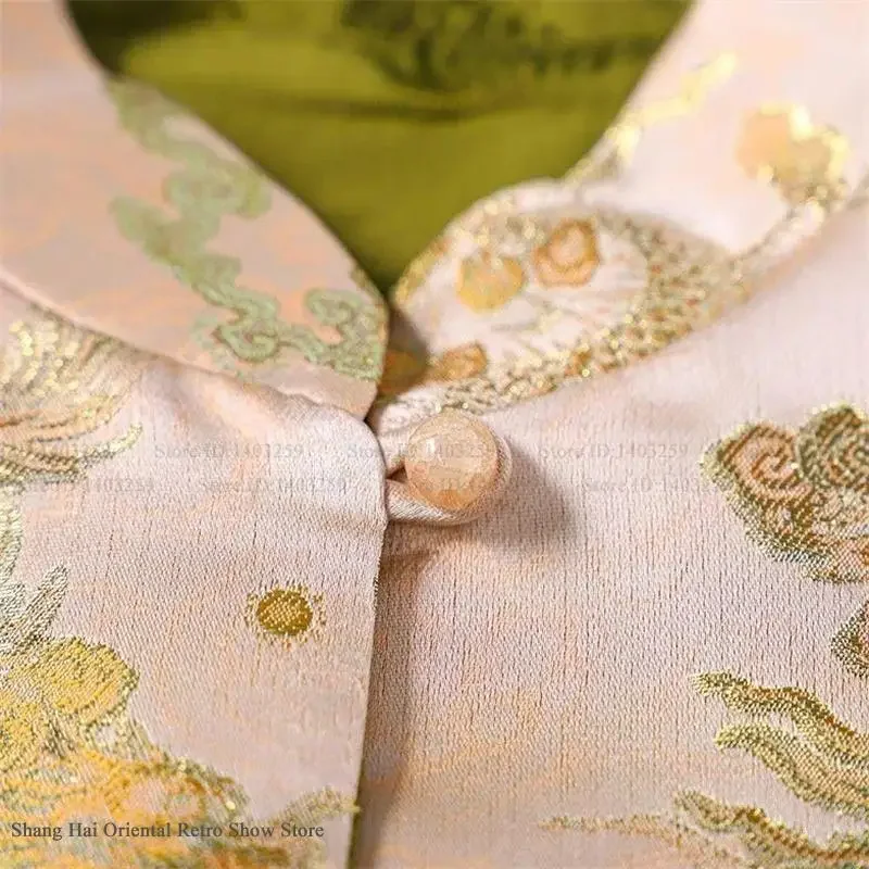 Vintage Jacquard Dragon Brocade Tang Clothes Jacket Chinese Style Women's Vest Qipao Tops Elegant Hanfu Waistcoat Loose Outwear
Vintage Jacquard Dragon Brocade Tang Clothes Jacket Chinese Style Women's Vest Qipao Tops Elegant Hanfu Waistcoat Loose Outwear