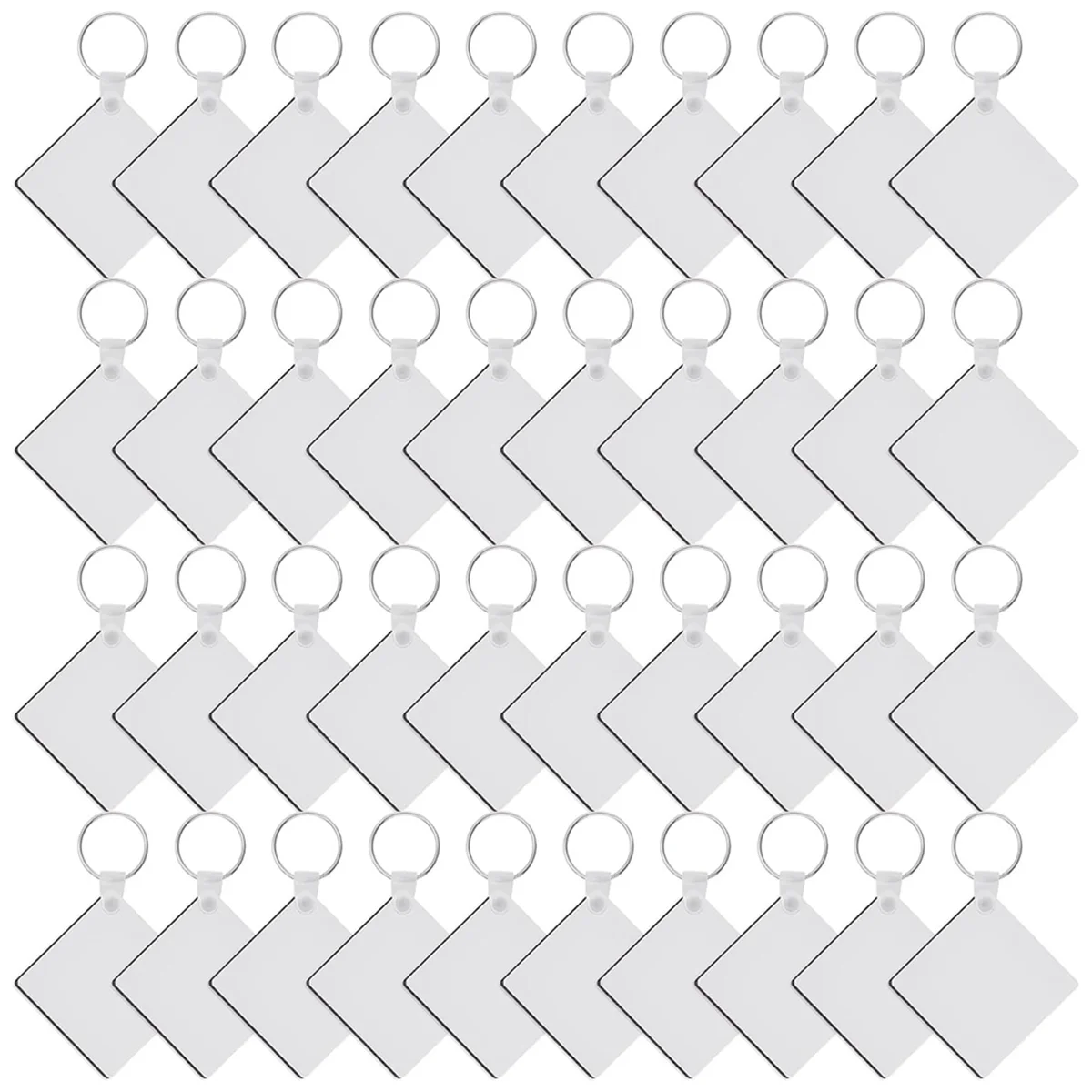 ABP-120 Pcs Square Sublimation Keyring Blanks Set with Double Side Heat Transfer Keychain for DIY Keychain and Craft
ABP-120 Pcs Square Sublimation Keyring Blanks Set with Double Side Heat Transfer Keychain for DIY Keychain and Craft