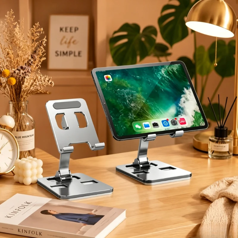 Aluminum Alloy Tablet Phone Stand, Ergonomic Height Angle Adjustable Design, Sturdy Non-slip Universal Bracket for Bedside Desk
Aluminum Alloy Tablet Phone Stand, Ergonomic Height Angle Adjustable Design, Sturdy Non-slip Universal Bracket for Bedside Desk