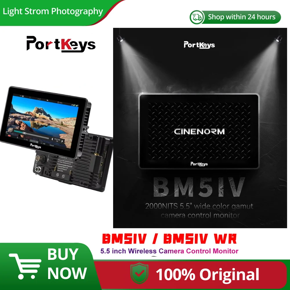 Portkeys BM5IV / BM5 IV WR 5.5″ 2000Nits 3D LUT Display 1920x1080p 4K60P HDMI-/SDI Touchscreen Monitor with Camera Control
Portkeys BM5IV / BM5 IV WR 5.5″ 2000Nits 3D LUT Display 1920x1080p 4K60P HDMI-/SDI Touchscreen Monitor with Camera Control