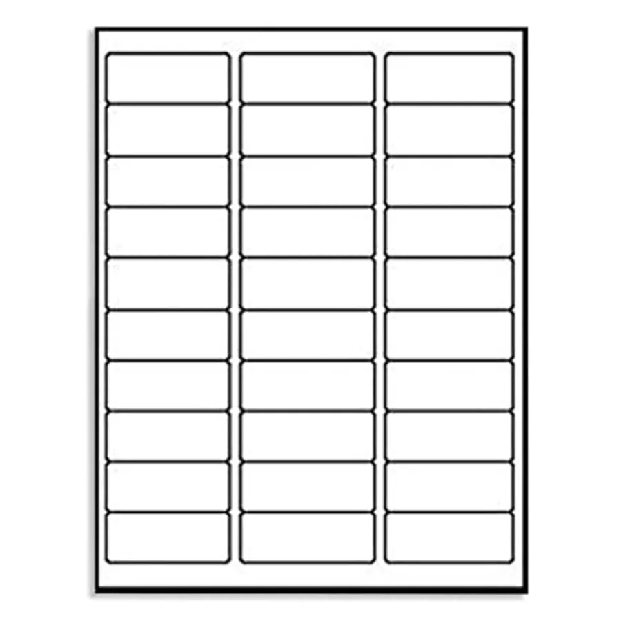 30 up 1 x 2-5/8 Sticker Labels Shipping Address Labels 500 Sheets SKU Labels for Laser/Ink Jet PrinterTotal 15000 Labels
30 up 1 x 2-5/8 Sticker Labels Shipping Address Labels 500 Sheets SKU Labels for Laser/Ink Jet PrinterTotal 15000 Labels