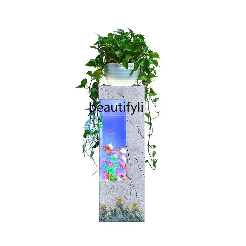 Simple and Light Luxury Fish Tank Recycling Wealth Decoration Home Living Room Office Floor-Standing Decorations
Simple and Light Luxury Fish Tank Recycling Wealth Decoration Home Living Room Office Floor-Standing Decorations