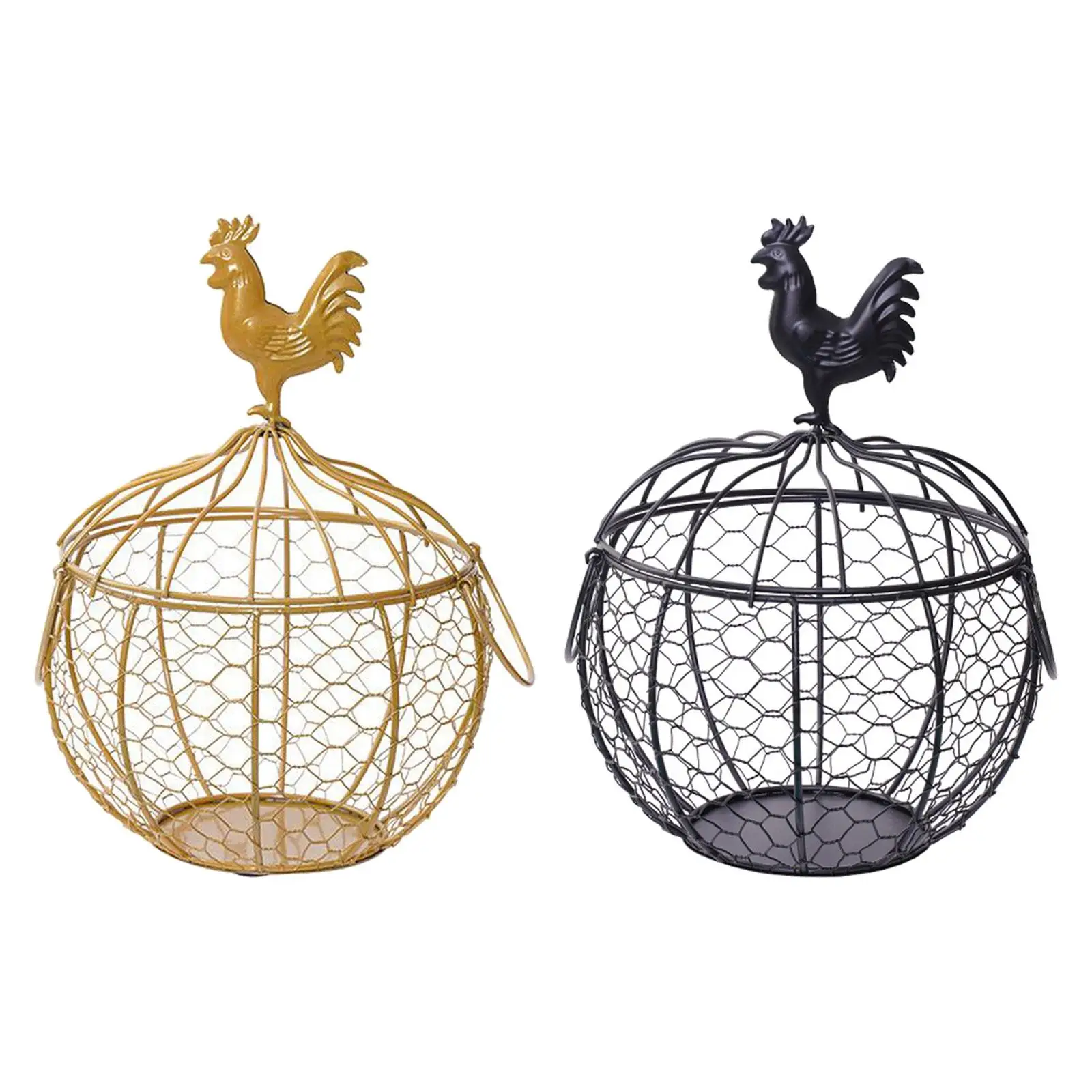 Metal Wire Egg Basket with Lid and Handle Sturdy Chicken Egg Basket Storage Container for Gathering Fresh Eggs
Metal Wire Egg Basket with Lid and Handle Sturdy Chicken Egg Basket Storage Container for Gathering Fresh Eggs