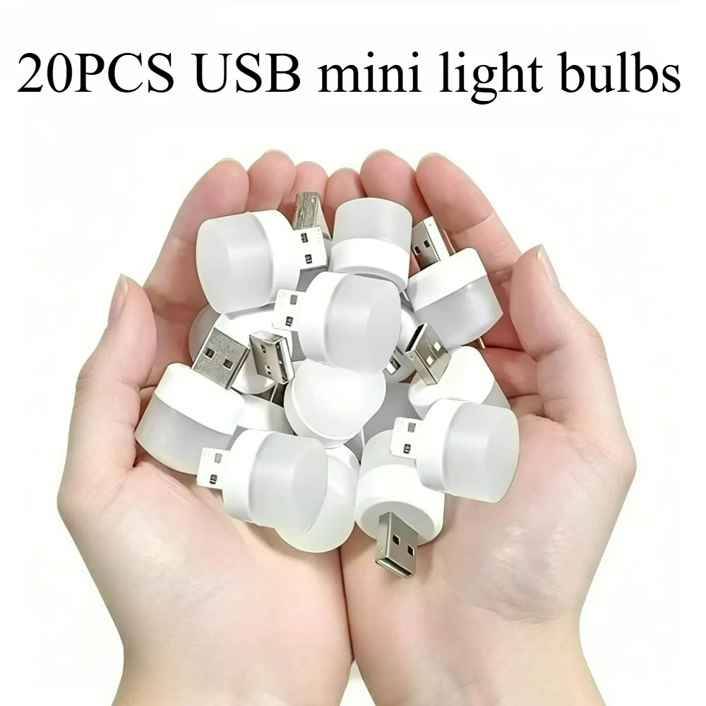 20PCS USB Night Light Mini LED Night Light USB Plug Lamp Power Bank Charging USB Book Lights Round Reading Eye Protection Lamp
20PCS USB Night Light Mini LED Night Light USB Plug Lamp Power Bank Charging USB Book Lights Round Reading Eye Protection Lamp