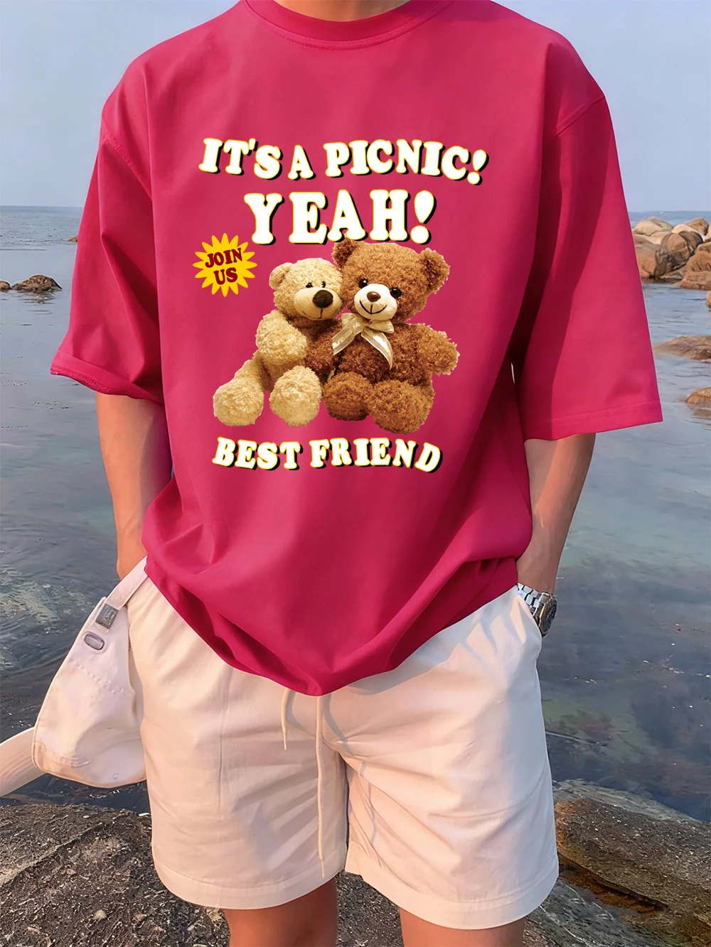 Teddy Bear Printing T-Shirts Womens Cotton Summer Tops Soft Loose O-Neck Short Sleeve Tees Casual Comfortable Womans Clothes
Teddy Bear Printing T-Shirts Womens Cotton Summer Tops Soft Loose O-Neck Short Sleeve Tees Casual Comfortable Womans Clothes