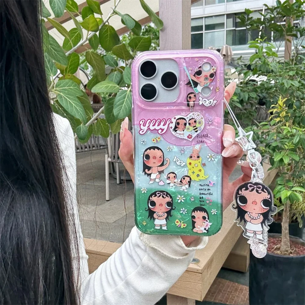 INS Fresh Style Flower Cartoon Girl Phone Case for iPhone 17 Pro 16 15 14 13 16 Pro Max Cover with Chain Shockproof Funda Cases
INS Fresh Style Flower Cartoon Girl Phone Case for iPhone 17 Pro 16 15 14 13 16 Pro Max Cover with Chain Shockproof Funda Cases