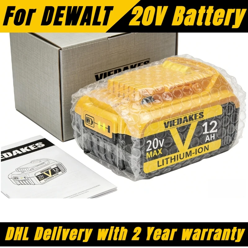 DCB200 20V 12000mAh Lithium Replacement Battery For Dewalt 18V battery DCB184 DCB200 DCB182 DCB180 DCB181 DCB182 DCB201 DCB206
DCB200 20V 12000mAh Lithium Replacement Battery For Dewalt 18V battery DCB184 DCB200 DCB182 DCB180 DCB181 DCB182 DCB201 DCB206