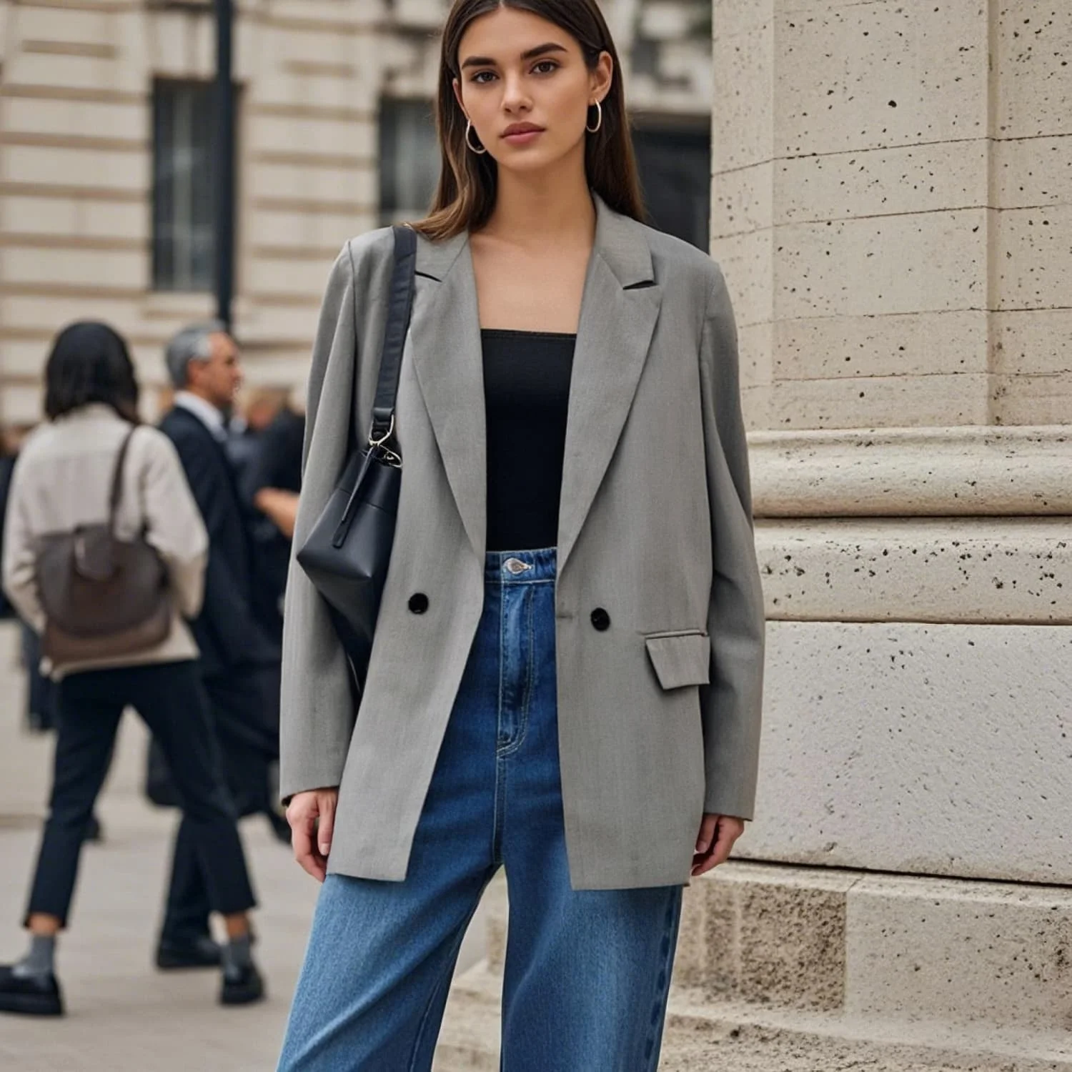 Taop&Za women's 2025 spring new suit jacket double breasted flip cover commuting loose casual long sleeved top
Taop&Za women's 2025 spring new suit jacket double breasted flip cover commuting loose casual long sleeved top