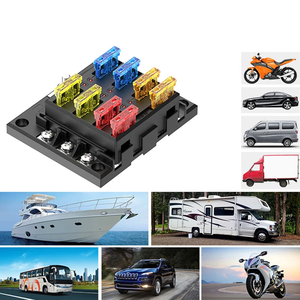 6 Ways Fuse Box Led Indicator Terminal Block For Car Marine Applications Screw Nut Terminal Holder
6 Ways Fuse Box Led Indicator Terminal Block For Car Marine Applications Screw Nut Terminal Holder
