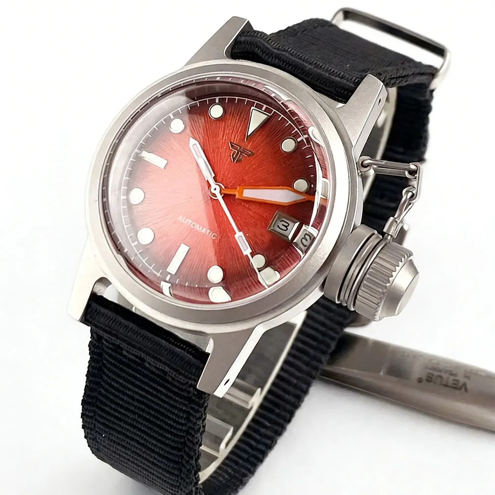 Red 36MM Frogman Army Miyota 8215 Automatic Watch Men 200M Waterproof Luminous Domed Sapphire Crystal Military Diving Watches
Red 36MM Frogman Army Miyota 8215 Automatic Watch Men 200M Waterproof Luminous Domed Sapphire Crystal Military Diving Watches