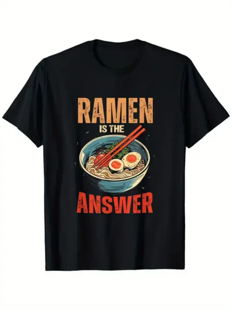 Men'S "Ramen is the Answer" Graphic Tee - 100% Rayon, Crewneck, Quick-Dry & Moisture-Wicking, Casual Food Lover T-Shirt with R
Men'S "Ramen is the Answer" Graphic Tee - 100% Rayon, Crewneck, Quick-Dry & Moisture-Wicking, Casual Food Lover T-Shirt with R
