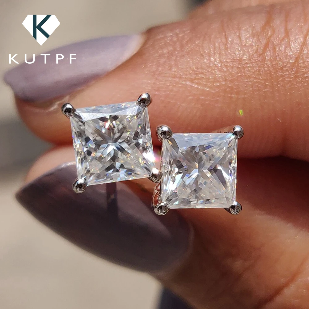 Certified 0.6/1/2/6carat Princess Cut Moissanite Diamond Stud Earrings for Women Men 925 Sterling Silver Square Ear Studs
Certified 0.6/1/2/6carat Princess Cut Moissanite Diamond Stud Earrings for Women Men 925 Sterling Silver Square Ear Studs