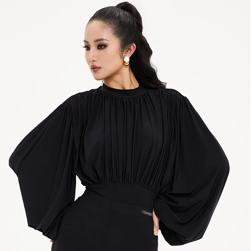 Black Ballroom Dance Costume Lantern Sleeve Leopard Print Dancing Bodysuit Standard Modern Dance Top Women Practice Clothes 2824
Black Ballroom Dance Costume Lantern Sleeve Leopard Print Dancing Bodysuit Standard Modern Dance Top Women Practice Clothes 2824