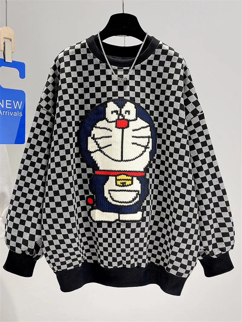 Women's Fleece Lined Embroidered Sweatshirt mid Length Thickened Autumn Winter New Style Korean Loose Style Fashion Top
Women's Fleece Lined Embroidered Sweatshirt mid Length Thickened Autumn Winter New Style Korean Loose Style Fashion Top
