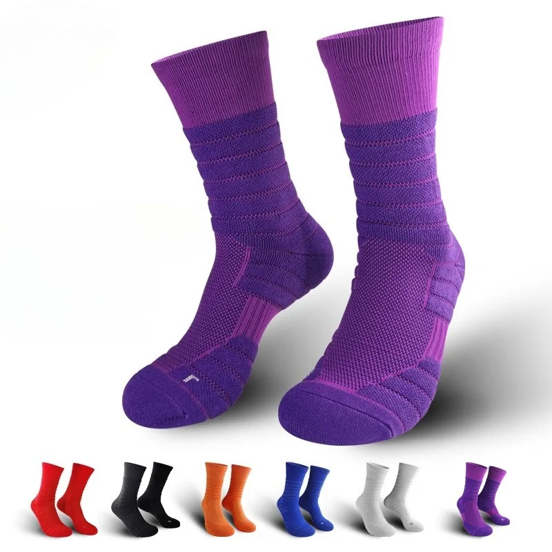Мужские баскетбольные носки — спортивные носки для марафонского бега до середины икры с утолщенной амортизацией
Мужские баскетбольные носки — спортивные носки для марафонского бега до середины икры с утолщенной амортизацией
