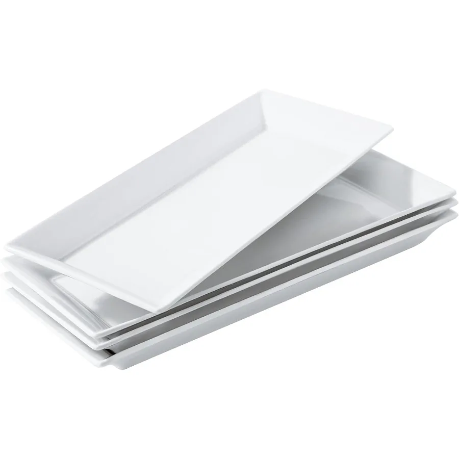 Прямоугольные керамические сервировочные тарелки, набор из 4 14-дюймовых больших фарфоровых сервировочных тарелок, белые подносы для закусок, блюдо, можно мыть в посудомоечной машине
Прямоугольные керамические сервировочные тарелки, набор из 4 14-дюймовых больших фарфоровых сервировочных тарелок, белые подносы для закусок, блюдо, можно мыть в посудомоечной машине