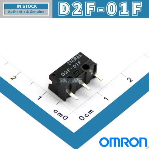 10PCS-100PCS D2F-01F New Authentic Original Japan OMRON Micro Switch Grey Dot Limit Switch 3 Pin Mouse Button Wholesale