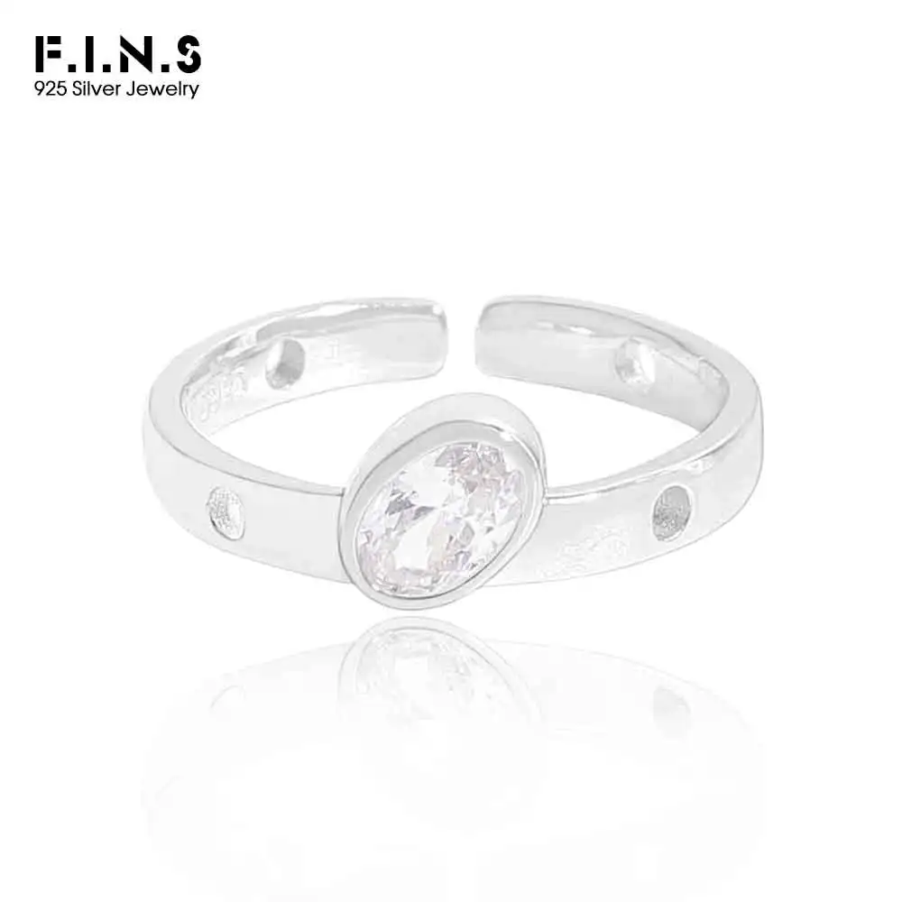 F.I.N.S Original Luxury S925 Sterling Silver Geometric Oval Zircon Ring Women Open Resizable Finger Party Fine Jewelry Gifts
F.I.N.S Original Luxury S925 Sterling Silver Geometric Oval Zircon Ring Women Open Resizable Finger Party Fine Jewelry Gifts