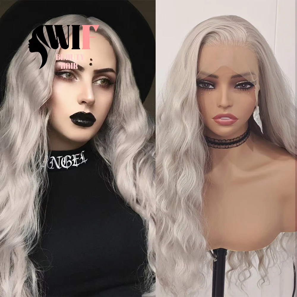 WIF Серебристо-серый свободный волнистый синтетический парик Натуральная линия волос Водная волна Парики фронта шнурка Термостойкое волокно Косплей Ежедневное женское использование
WIF Серебристо-серый свободный волнистый синтетический парик Натуральная линия волос Водная волна Парики фронта шнурка Термостойкое волокно Косплей Ежедневное женское использование
