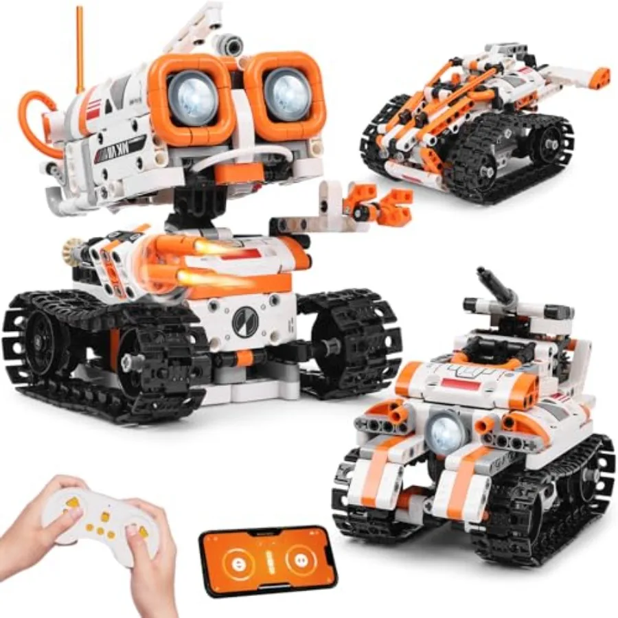 STEM robotics kits for kids ages 8-12, ABS plastic, blue-gray, 3-in-1 remote/APP control programming with modular building desi
STEM robotics kits for kids ages 8-12, ABS plastic, blue-gray, 3-in-1 remote/APP control programming with modular building desi