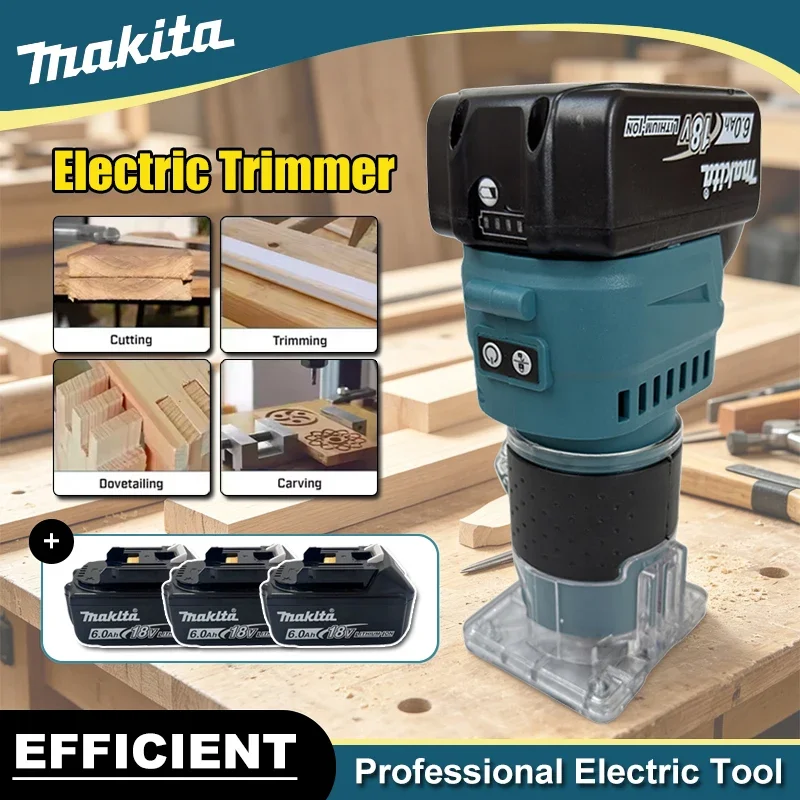 Makita Brushless Electric Trimmer 5 Speed Cordless Engraving Slotting Trimming Milling Wood Router For18V Battery
Makita Brushless Electric Trimmer 5 Speed Cordless Engraving Slotting Trimming Milling Wood Router For18V Battery